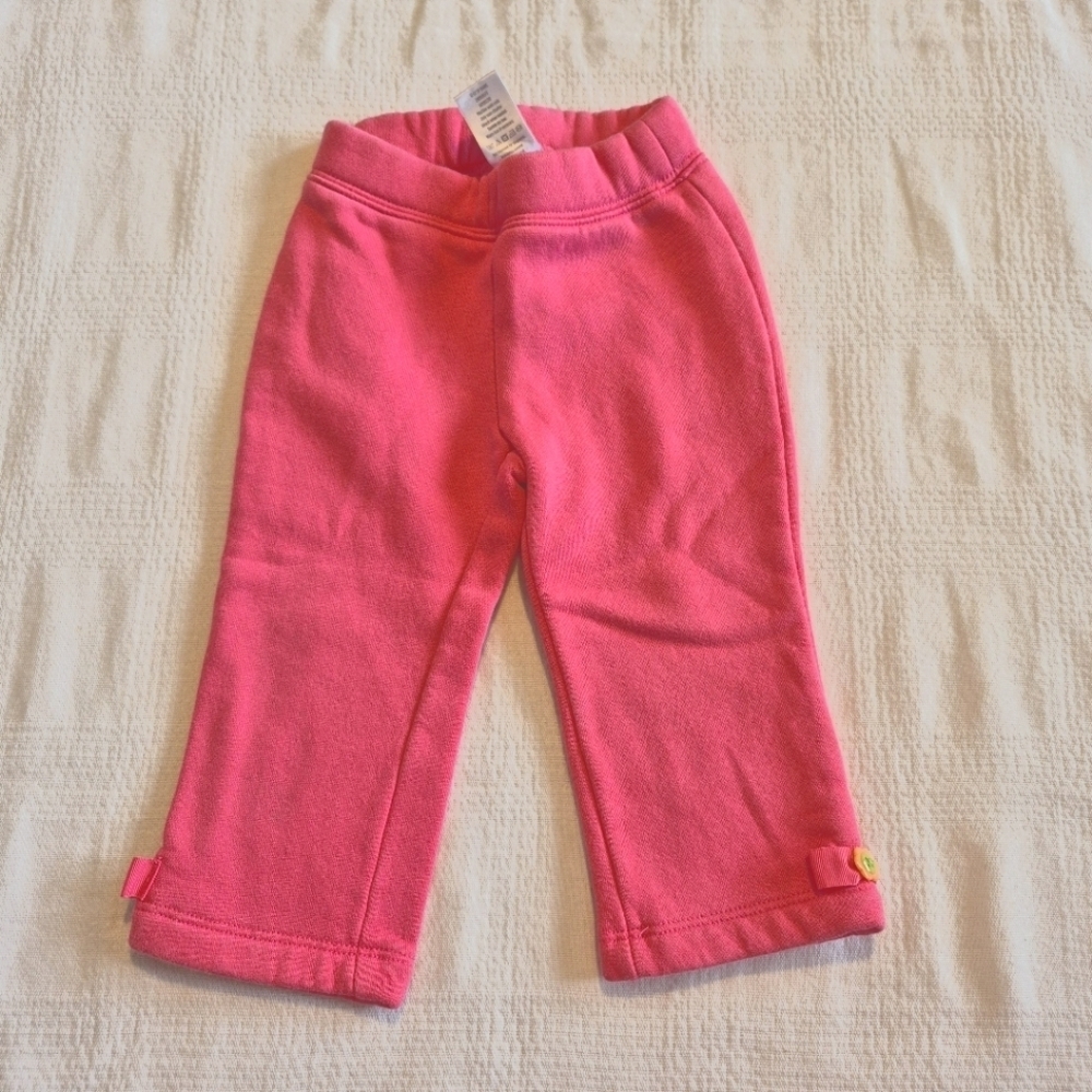 Gymboree girls size 12-18 months Growing Flowers pink sweatpants VGUC
